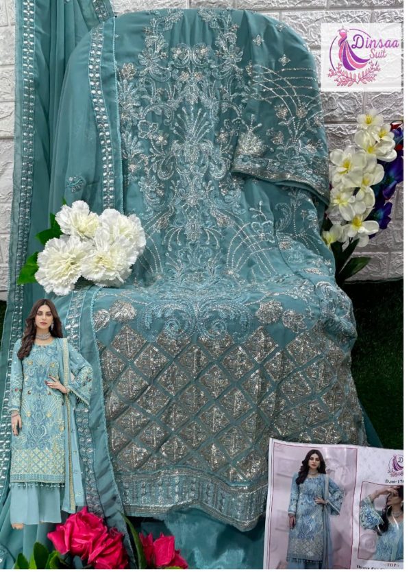 DINSAA SUIT 176 A TO D SALWAR SUITS WHOLESALE