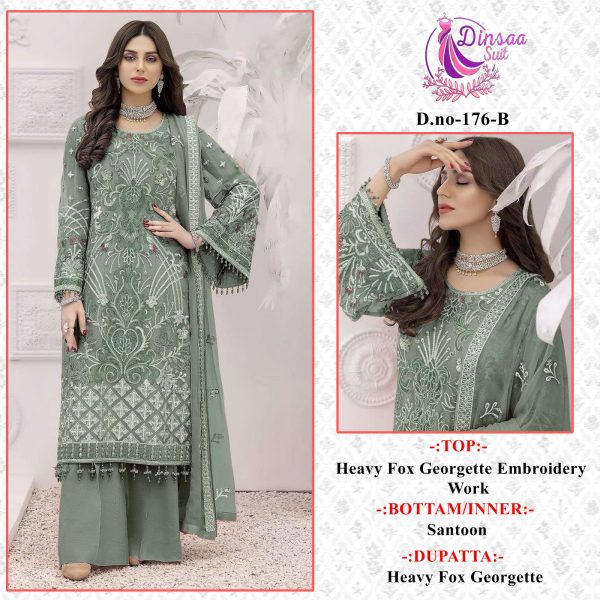 DINSAA SUIT 176 A TO D SALWAR SUITS WHOLESALE