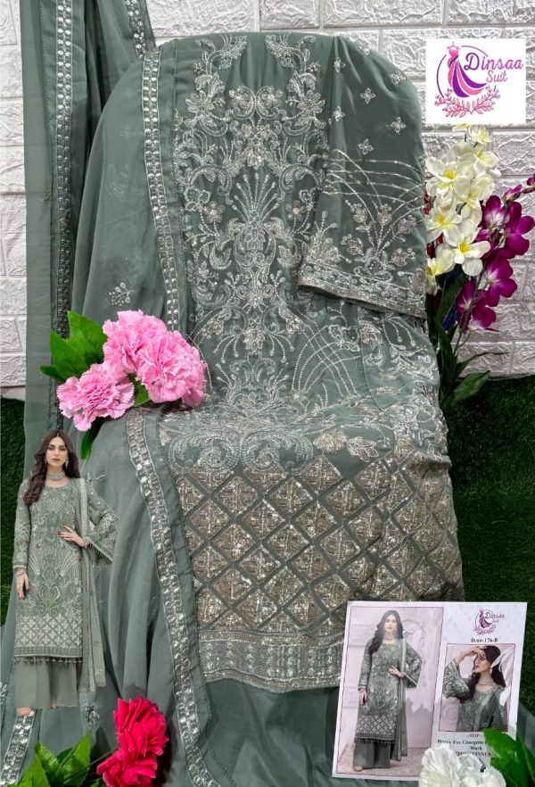 DINSAA SUIT 176 A TO D SALWAR SUITS WHOLESALE