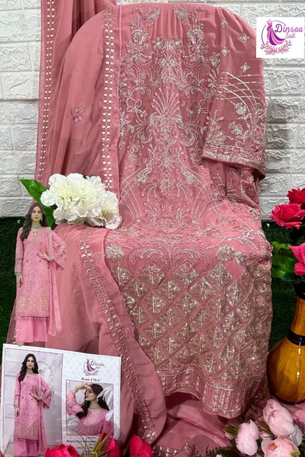 DINSAA SUIT 176 A TO D SALWAR SUITS WHOLESALE