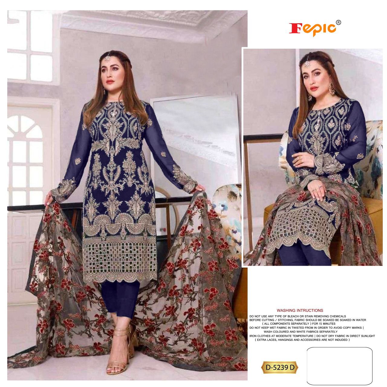 FEPIC D 5239 D ROSEMEEN PAKISTANI SUITS IN INDIA