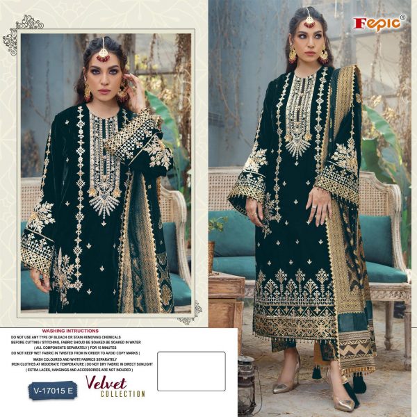 FEPIC V 17015 E VELVET PAKISTANI SUITS IN INDIA