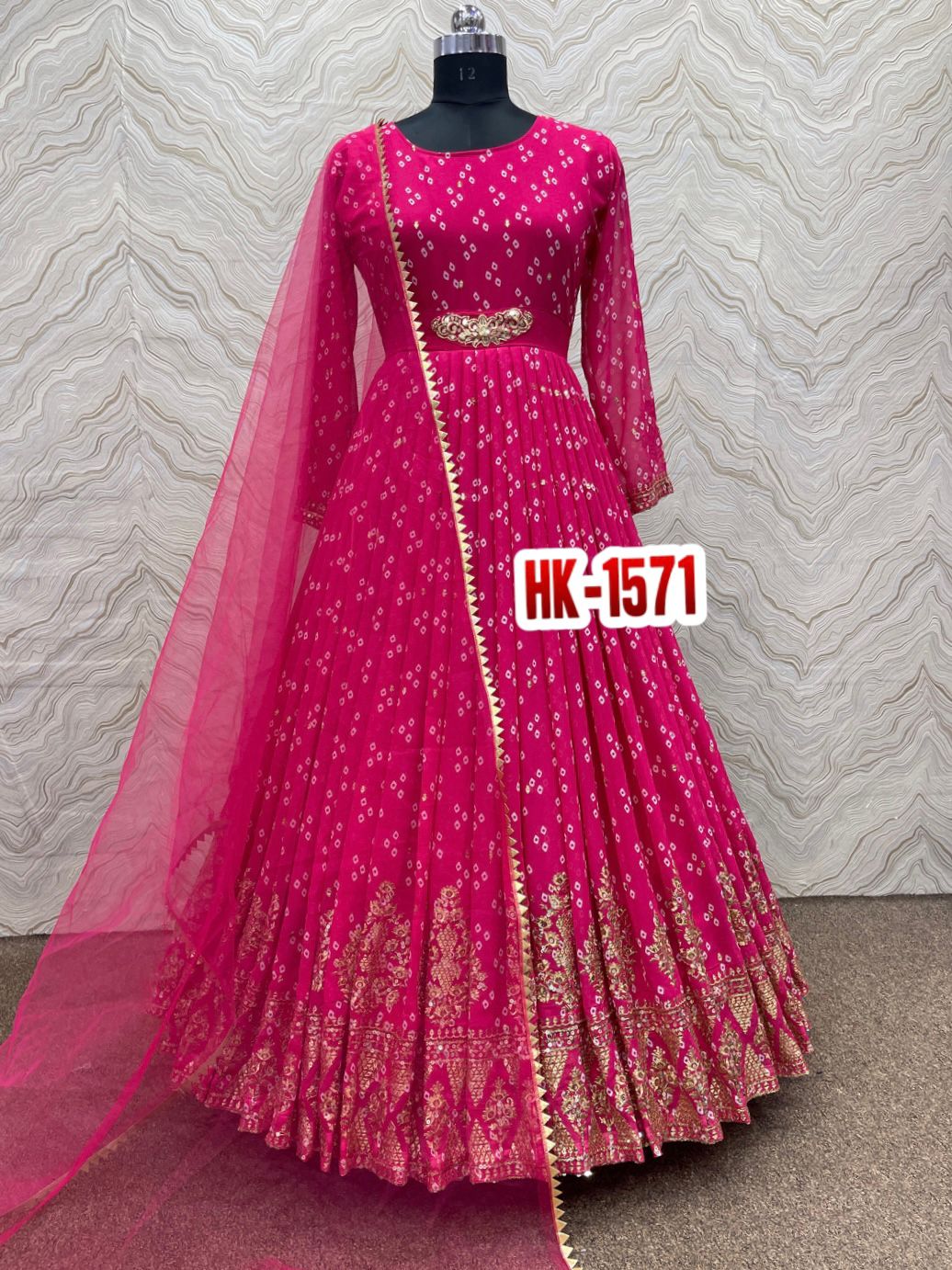 HK 1571 DESIGNER GOWN MANUFACTURER