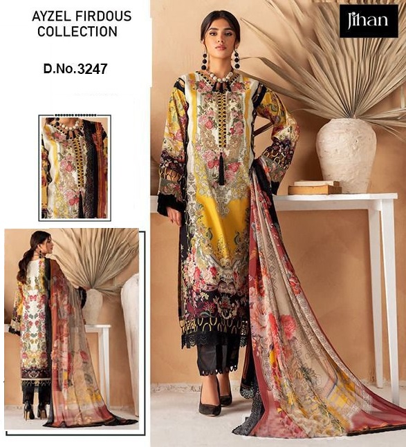 JIHAN 3247 AYZEL FIRDOUS PAKISTANI SUITS