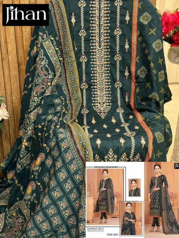 JIHAN 3307 SAHNAZ SELF SALWAR SUITS IN INDIA