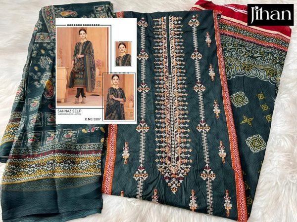 JIHAN 3307 SAHNAZ SELF SALWAR SUITS IN INDIA