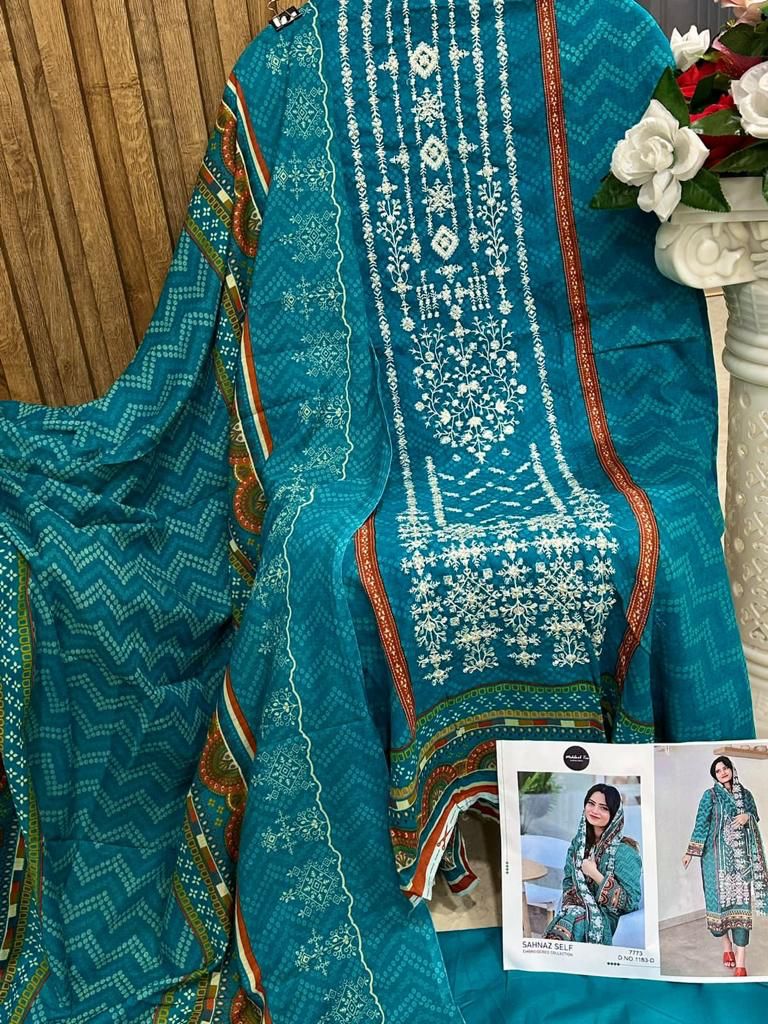 MEHBOOB TEX 1183 D SAHNAZ SELF PAKISTANI SUITS