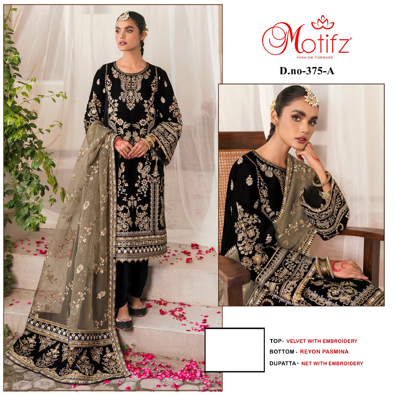 MOTIFZ 375 A VELVET PAKISTANI SUITS IN INDIA