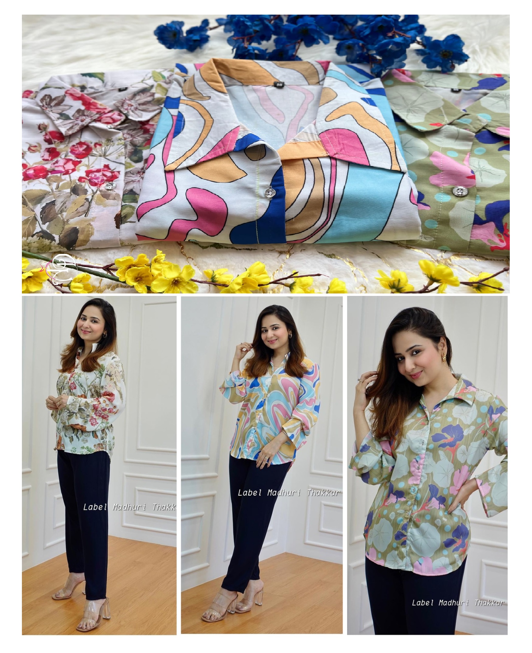 MURTI TRENDS FLORAL MUSLIN TUNIC COLLECTION
