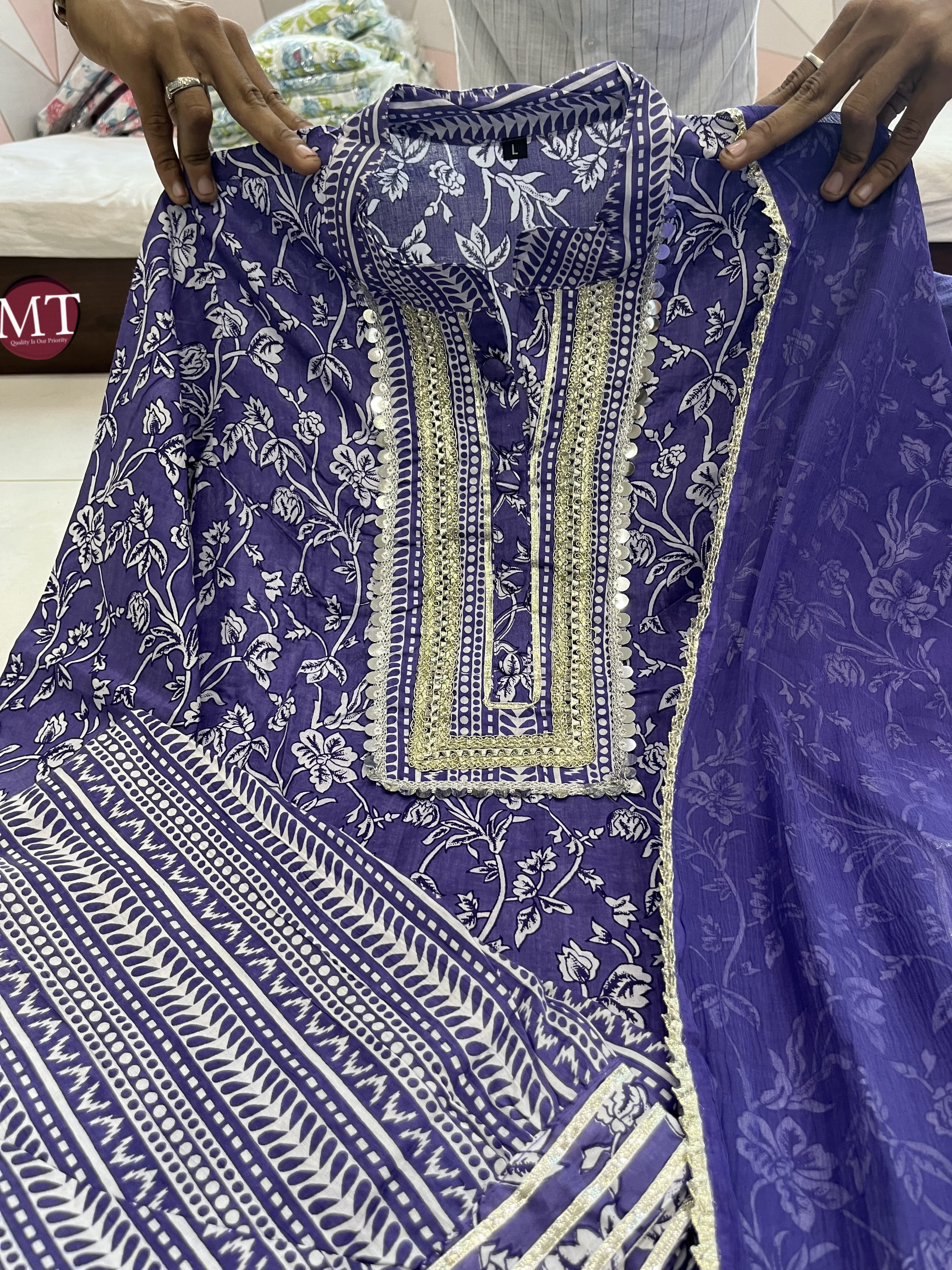 MURTI TRENDS BLUE AFGHANI STYLE SUITS WHOLESALE