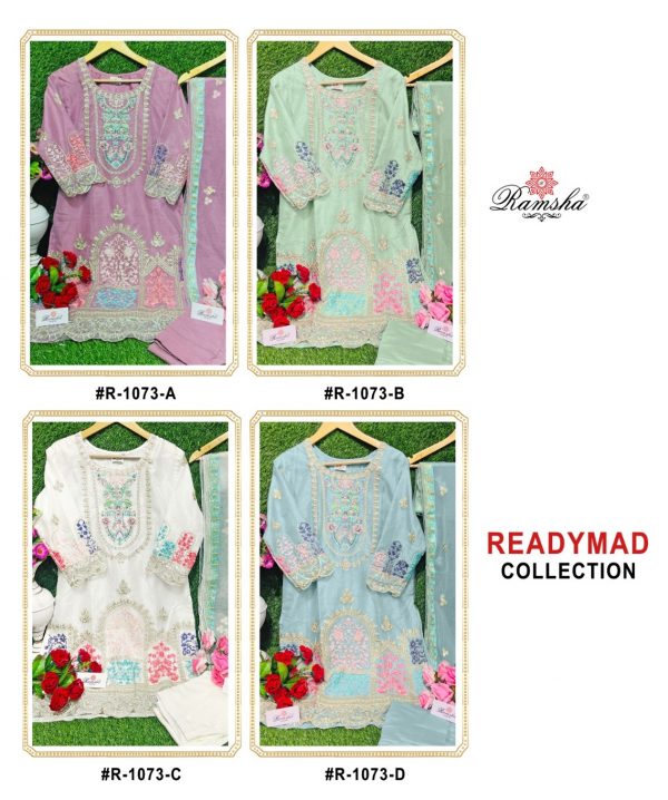 RAMSHA FASHION R 1073 COLOURS READYMADE SUITS