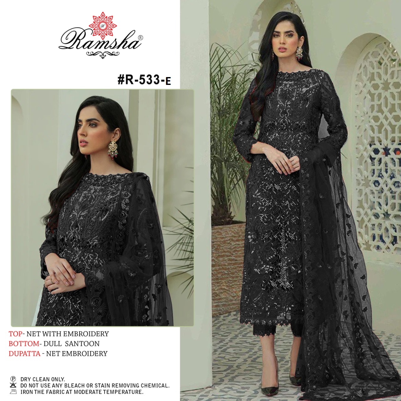 RAMSHA FASHION R 533 E PAKISTANI SUITS WHOLESALE