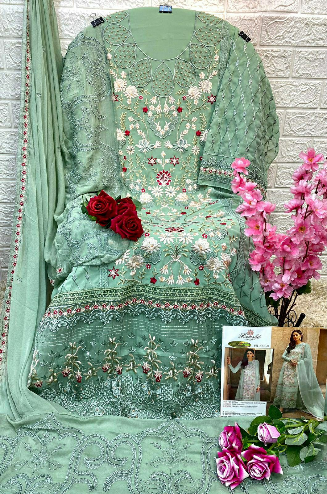 RAMSHA FASHION R 556 A TO D SALWAR SUITS