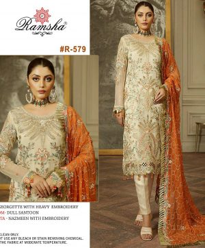 RAMSHA FASHION R 579 SALWAR SUITS WHOLESALE