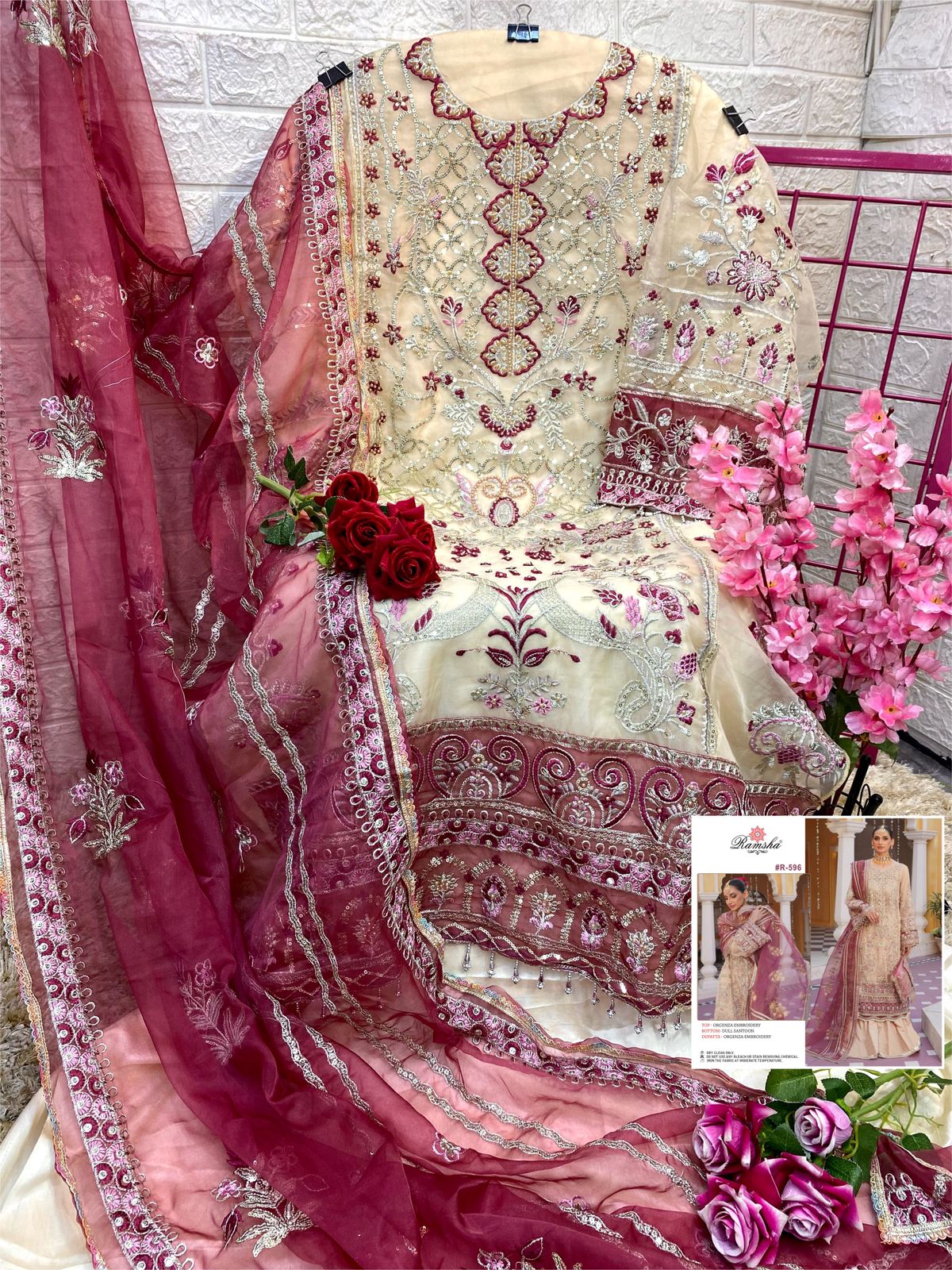 RAMSHA FASHION R 596 PAKISTANI SUITS IN INDIA