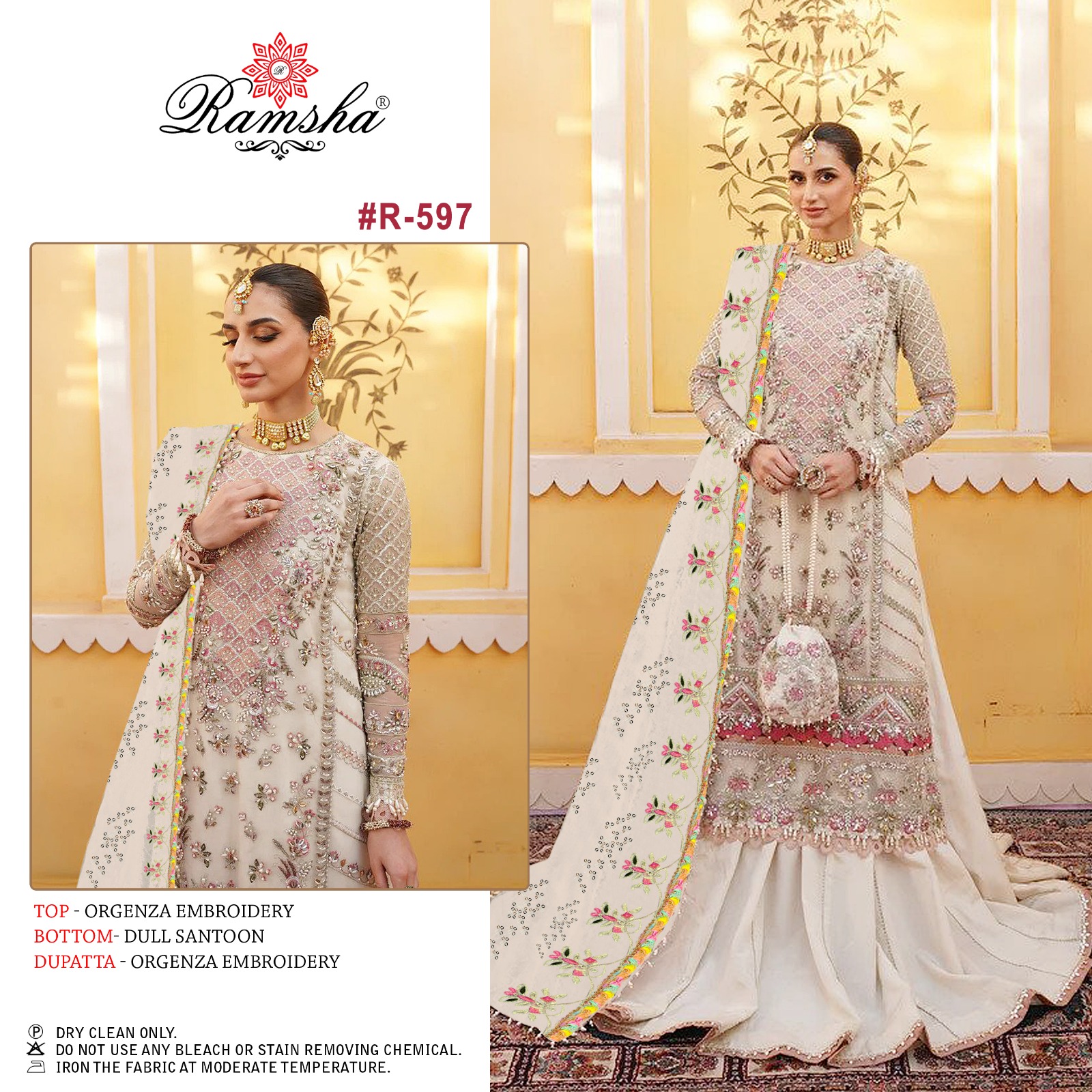 RAMSHA FASHION R 597 PAKISTANI SUITS IN INDIA