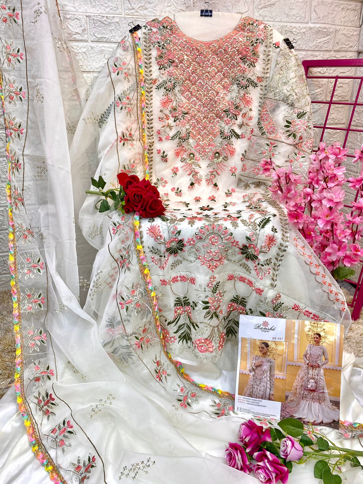 RAMSHA FASHION R 597 PAKISTANI SUITS IN INDIA