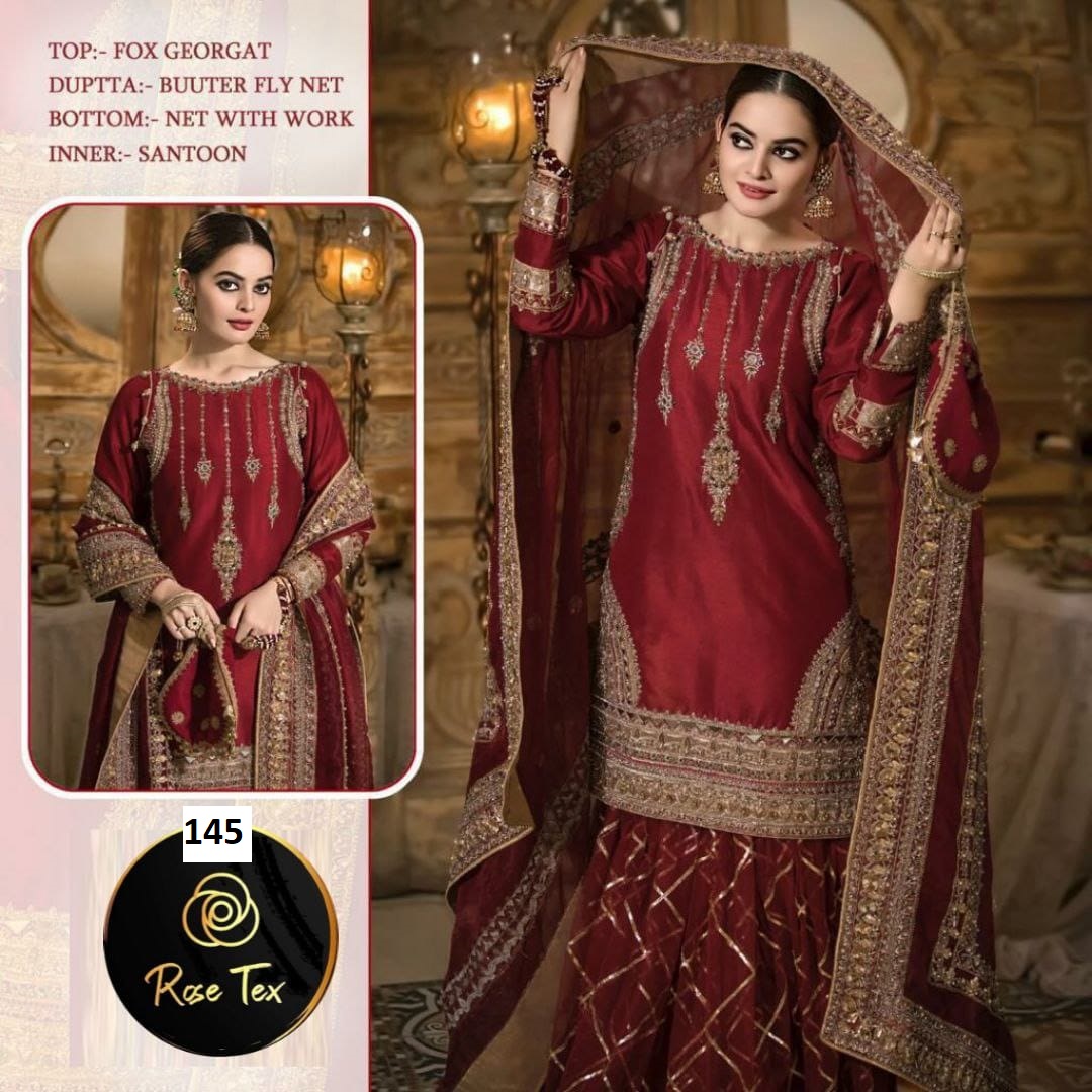 ROSE TEX 145 PAKISTANI SALWAR SUITS IN INDIA