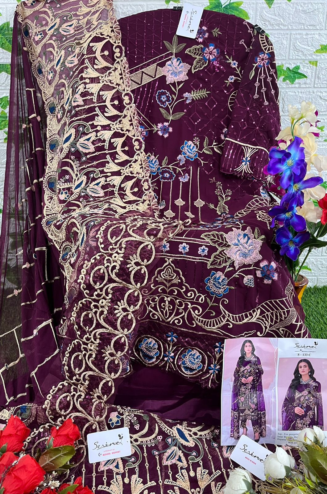 SERINE S 133 C PAKISTANI SUITS WHOLESALE