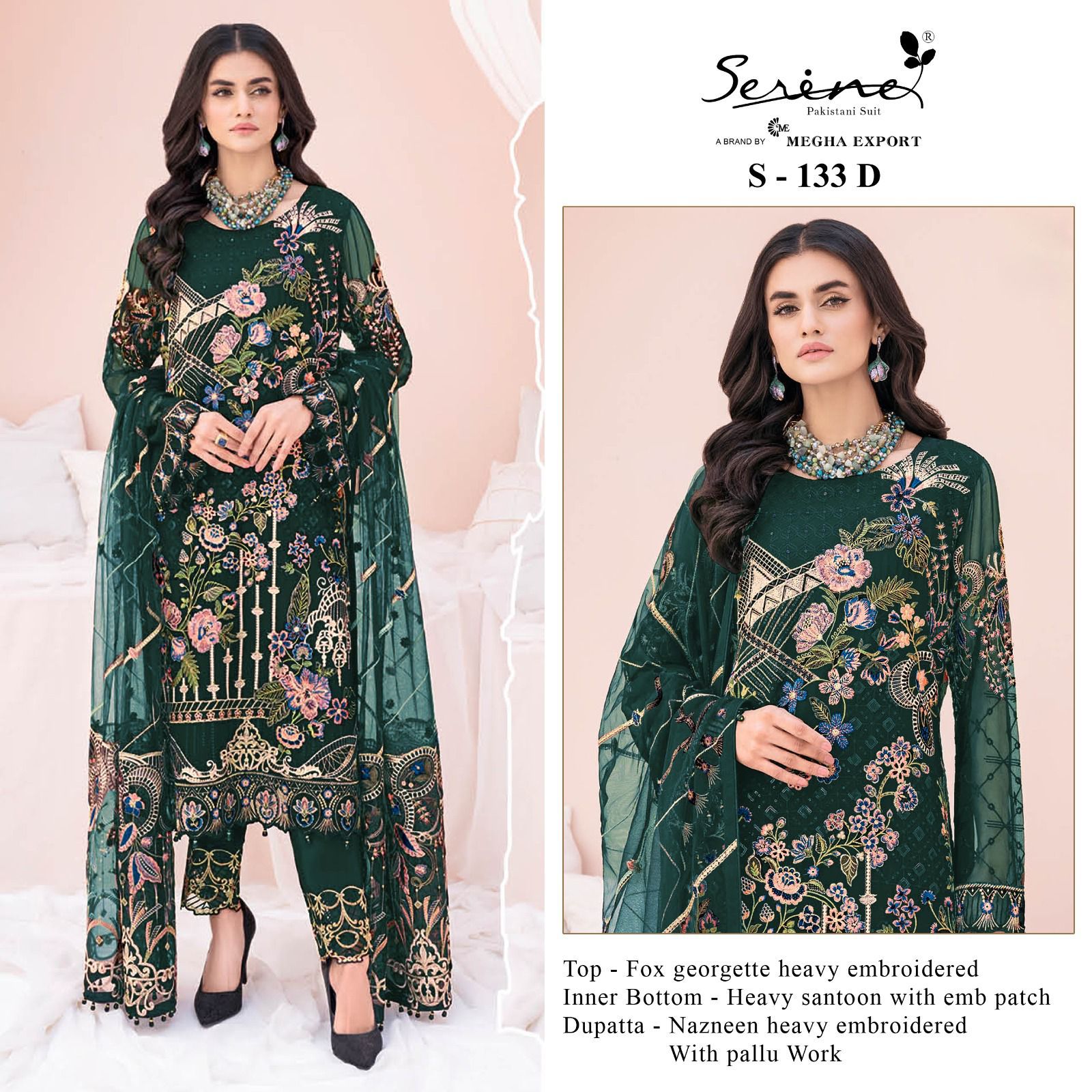 SERINE S 133 D PAKISTANI SUITS WHOLESALE