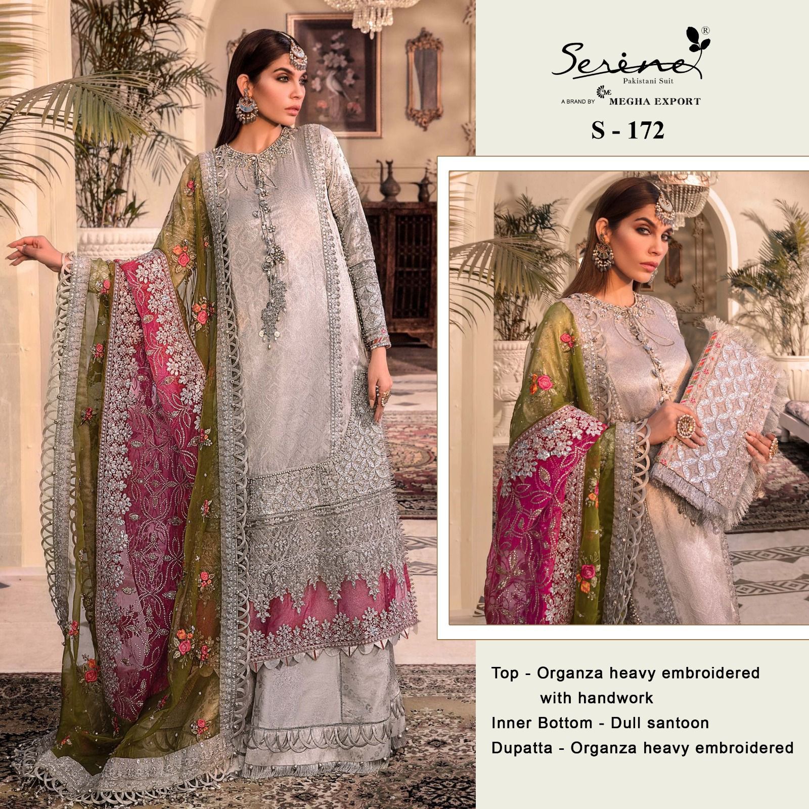 SERINE S 172 PAKISTANI SUITS MANUFACTURER