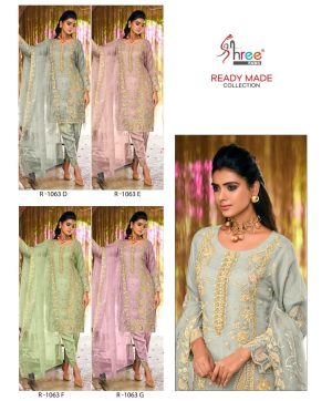 SHREE FABS R 1063 D TO G READYMADE SUITS