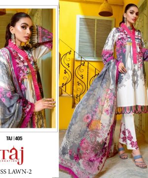 TAJ CREATIONS 405 BLISS LAWN 2 SALWAR SUITS