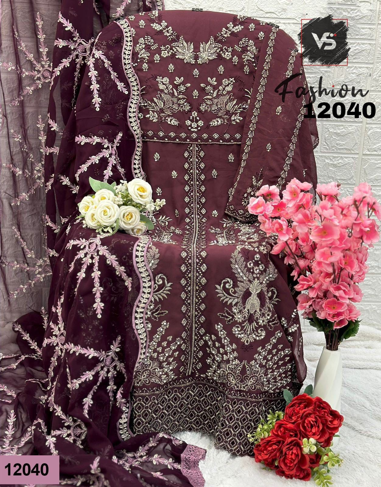 VS FASHION 12040 PAKISTANI SUITS WHOLESALE