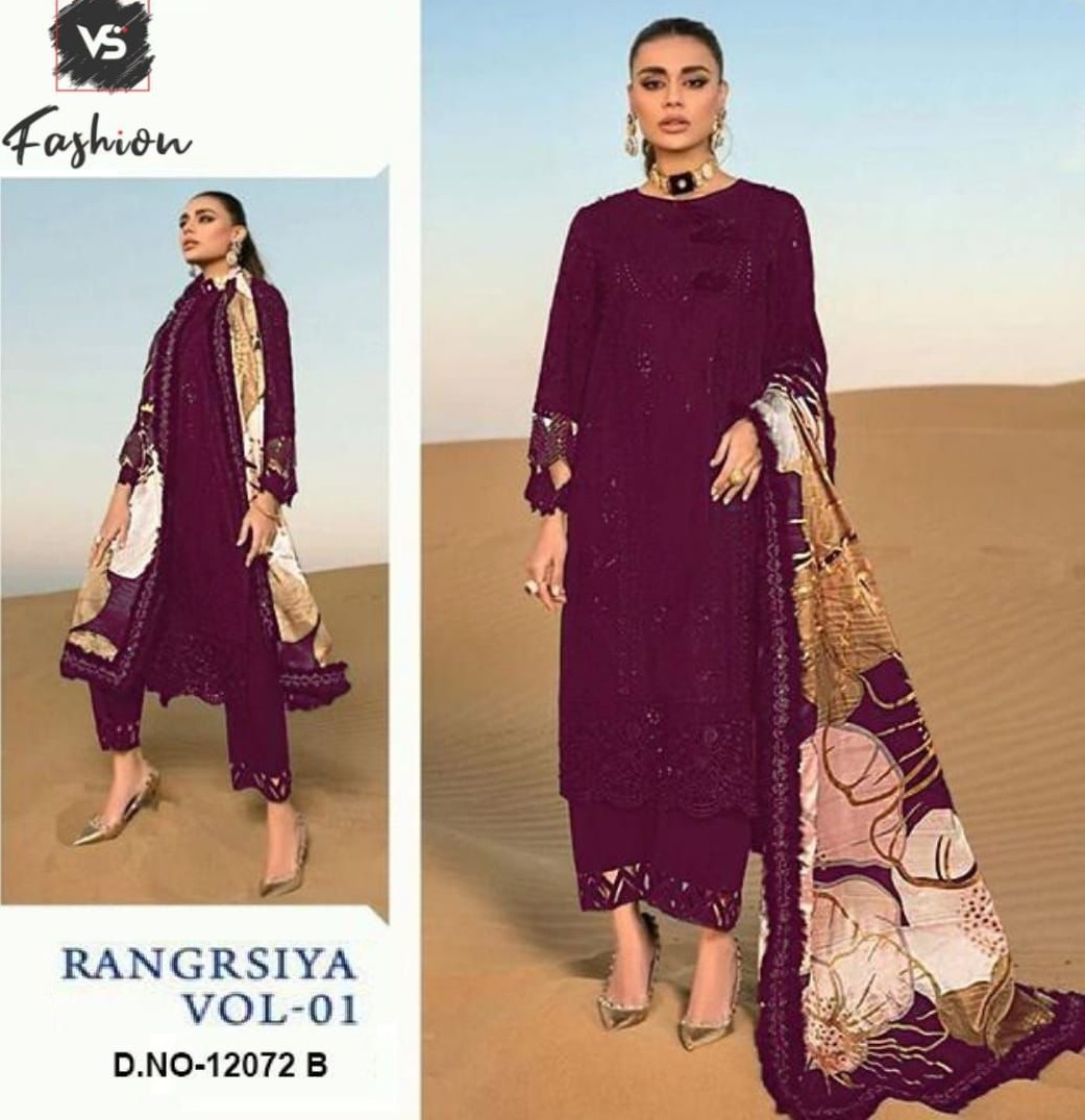 VS FASHION 12072 B RANGRSIYA VOL 1 PAKISTANI SUITS