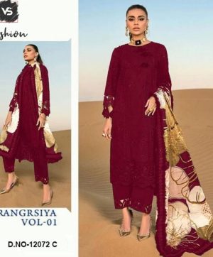 VS FASHION 12072 C RANGRSIYA VOL 1 PAKISTANI SUITS