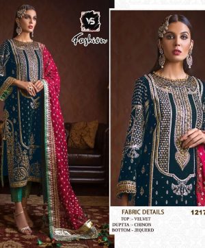 VS FASHION 1217 D VELVET SALWAR SUITS WHOLESALE