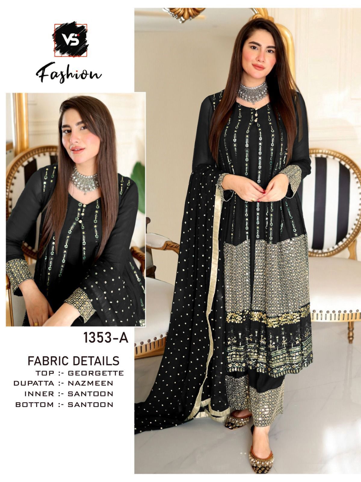 VS FASHION 1353 A TO G PAKISTANI SUITS IN INDIA