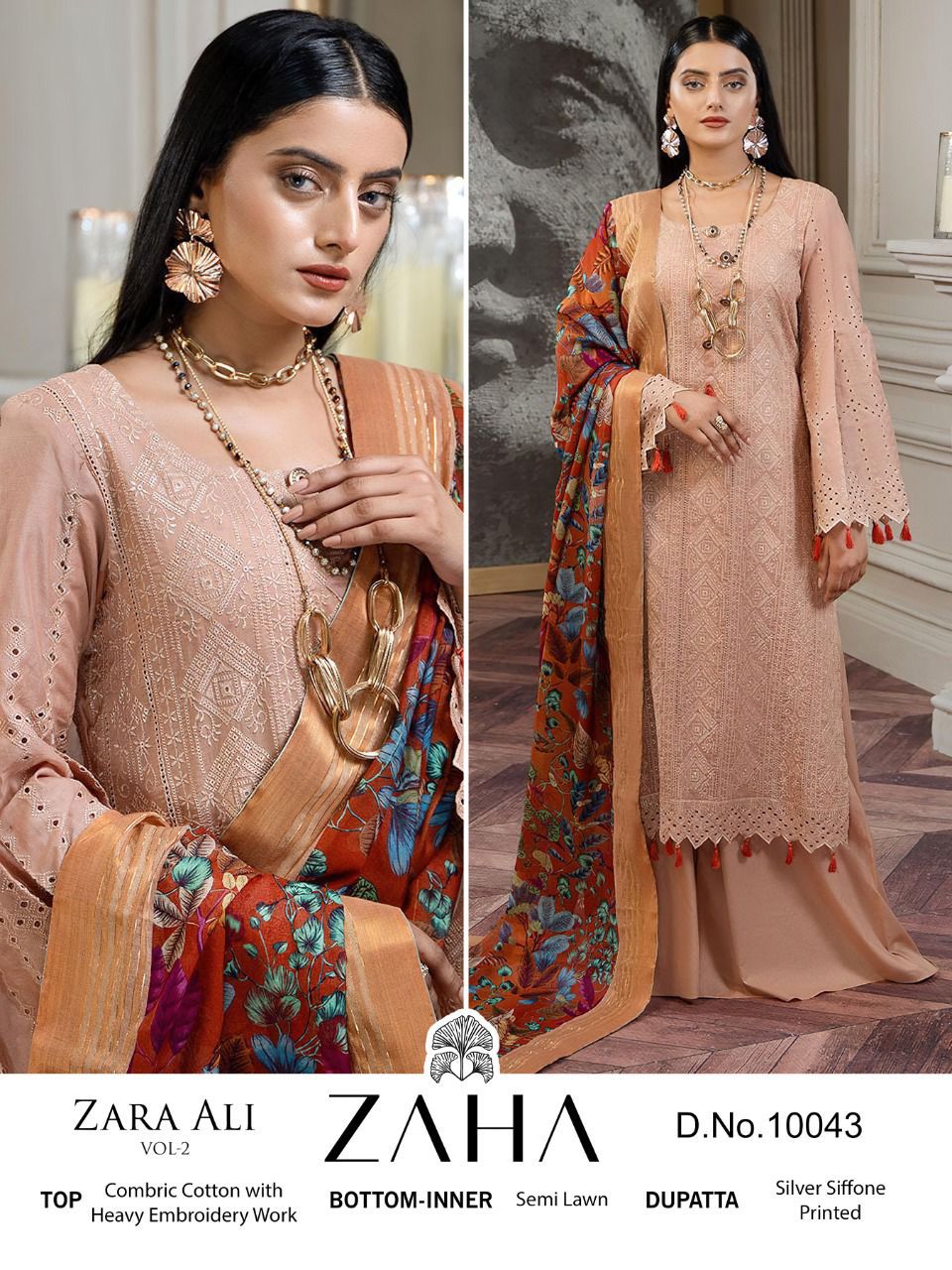 ZAHA 10043 ZARA ALI VOL 2 PAKISTANI SUITS