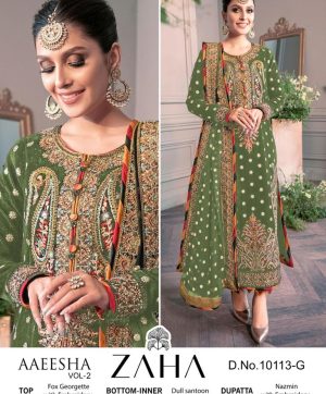 ZAHA 10113 G AAEESHA VOL 2 PAKISTANI SUITS