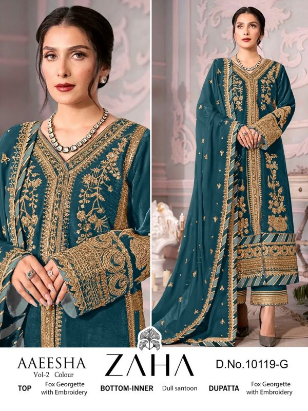 ZAHA 10119 G AAEESHA VOL 2 SALWAR SUITS