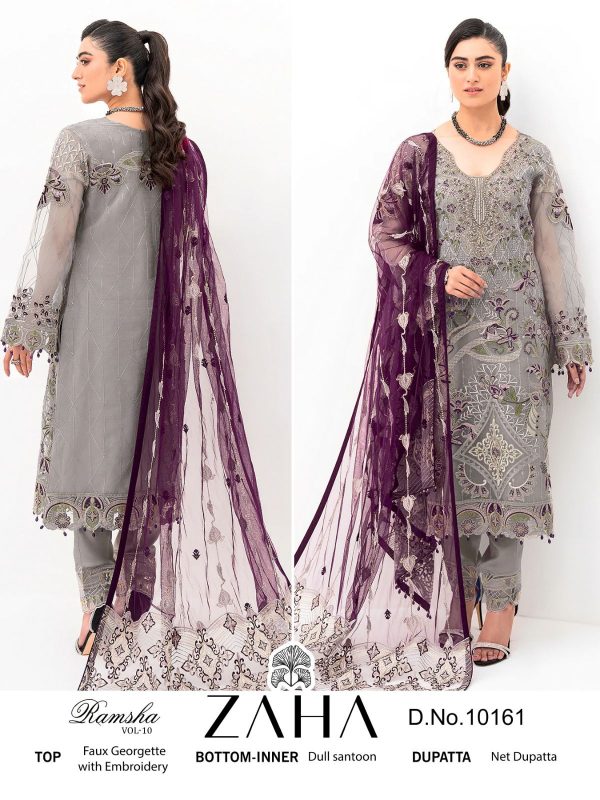 ZAHA 10161 RAMSHA VOL 10 PAKISTANI SUITS