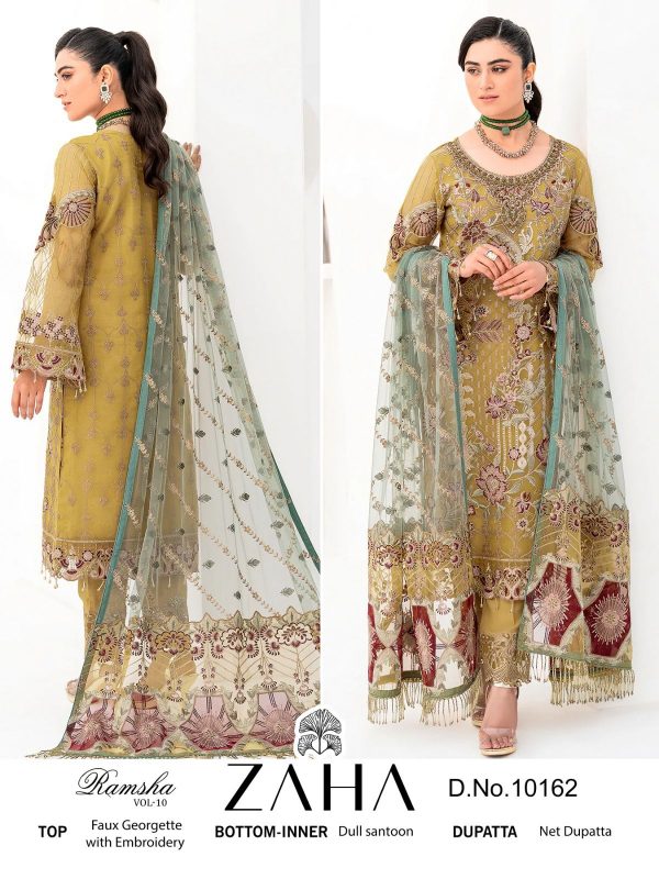 ZAHA 10162 RAMSHA VOL 10 PAKISTANI SUITS