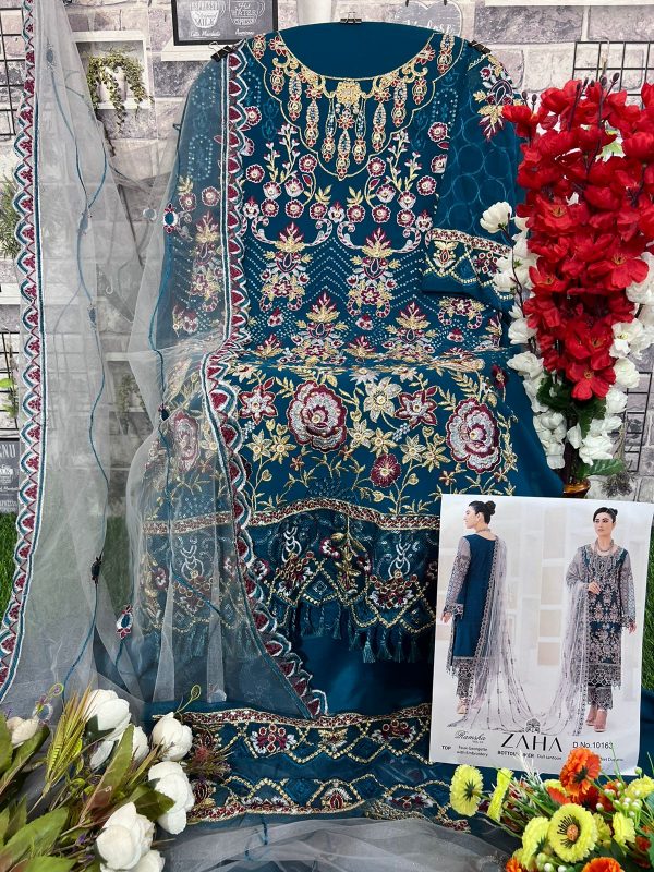 ZAHA 10163 RAMSHA VOL 10 PAKISTANI SUITS