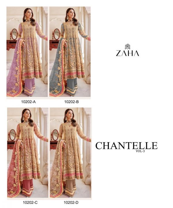 ZAHA 10202 A TO D CHANTELLE VOL 3 SALWAR SUITS