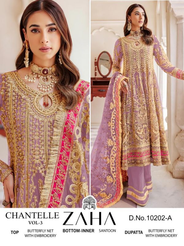 ZAHA 10202 A TO D CHANTELLE VOL 3 SALWAR SUITS