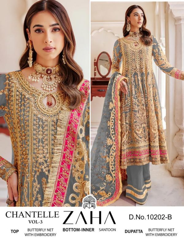 ZAHA 10202 A TO D CHANTELLE VOL 3 SALWAR SUITS