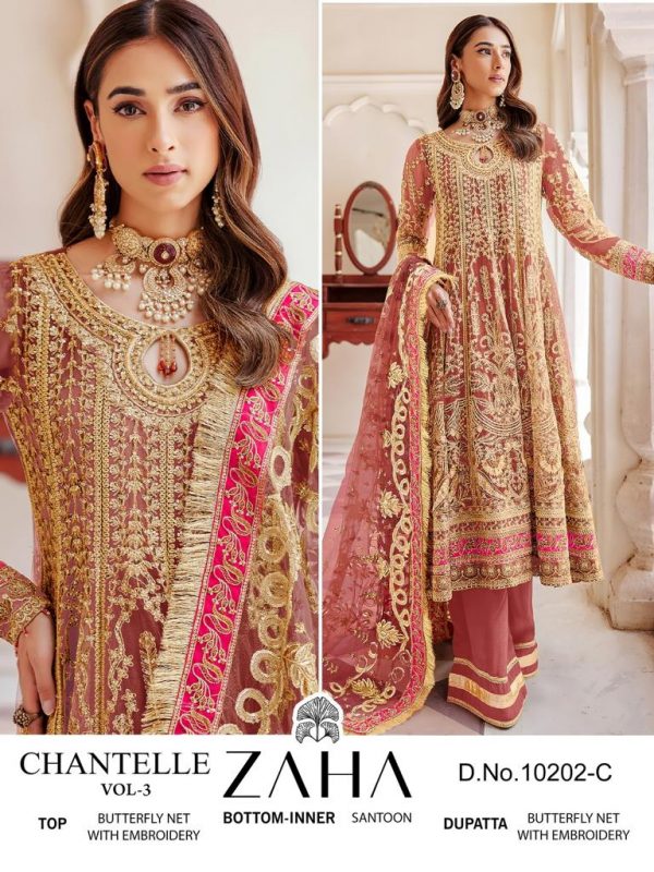 ZAHA 10202 A TO D CHANTELLE VOL 3 SALWAR SUITS