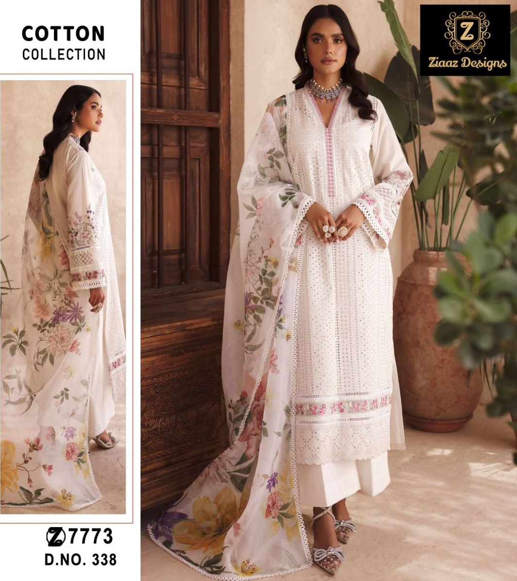 ZIAAZ DESIGNS 338 PAKISTANI SUITS WHOLESALE