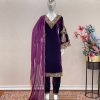 AAROHI DESIGNER AD 055 B DESIGNER VELVET SUITS