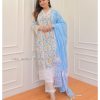 AKSHAR DESIGNER WHITE PAKISTANI COTTON SUITS