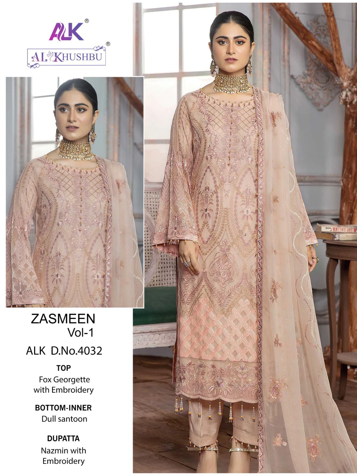 AL KHUSHBU ALK 4032 ZASMEEN VOL 1 SALWAR SUITS