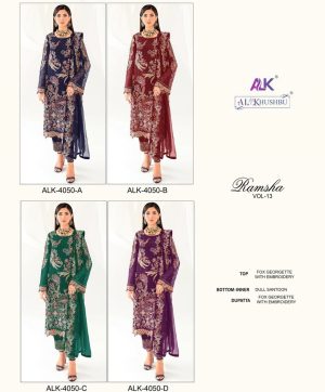 AL KHUSHBU ALK 4050 RAMSHA VOL 13 SALWAR SUITS