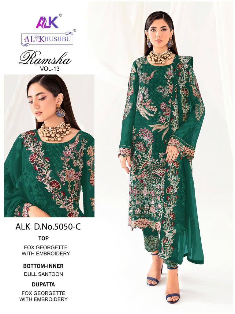 AL KHUSHBU ALK 4050 RAMSHA VOL 13 SALWAR SUITS