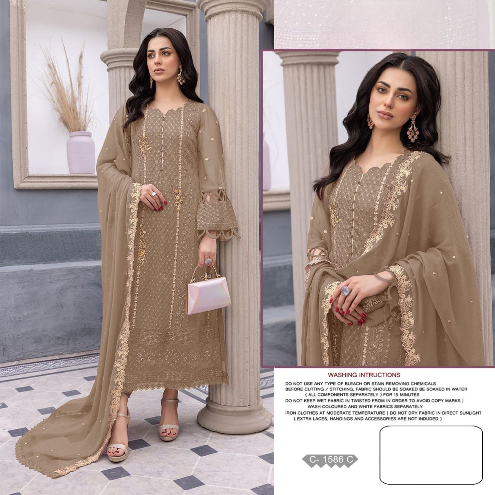 ASIM JOFA 1586 C PAKISTANI SUITS MANUFACTURER