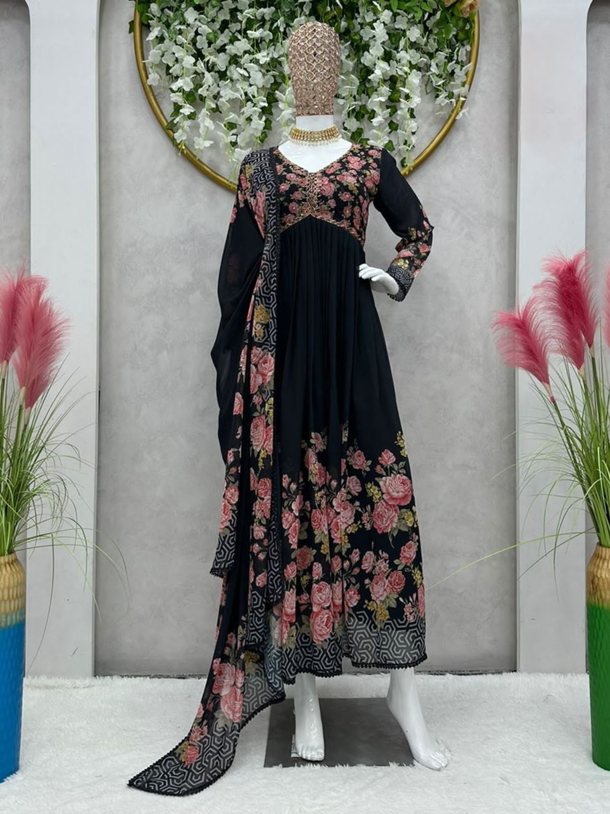 ASIM JOFA BLACK READYMADE COLLECTION WHOLESALE